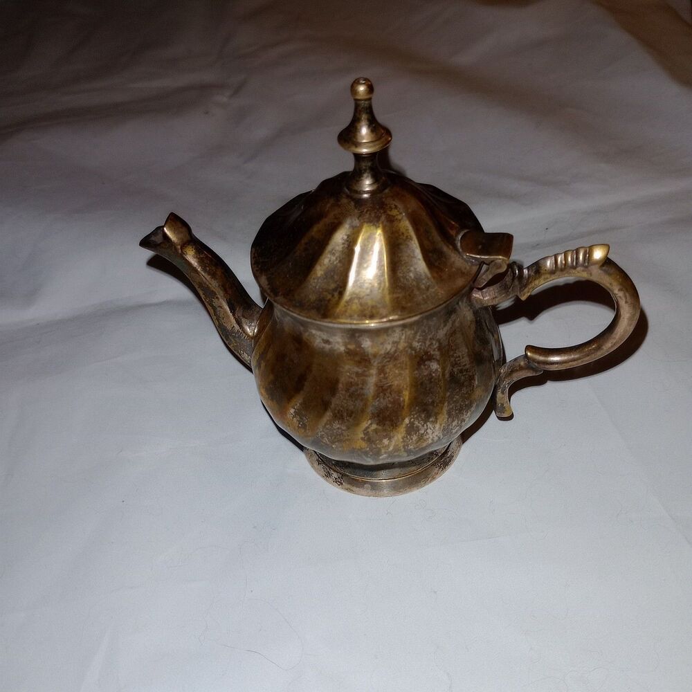 Vintage Miniature Brass Teapot Unmarked